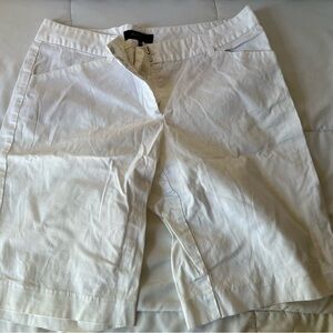 Women’s Daisy Fuentes White Bermuda Sorts Cotton with Spandex